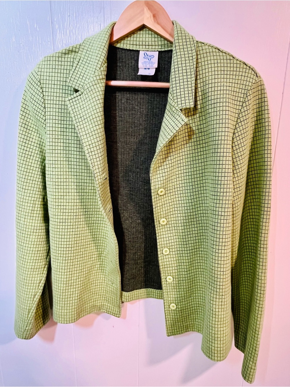 Vintage Weekenders Light Green Checked Shirt Jacket